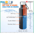 350ml double wall stainless steel thermos vacuum sport water bottle with silicone string
